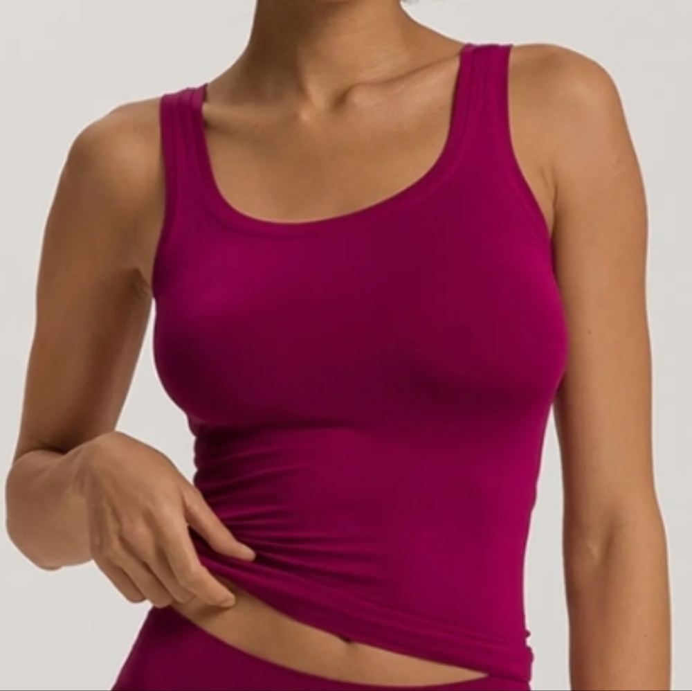 HANRO TOUCH FEELING TANK IN PINK TOURMALINE /SIZE: XSMALL